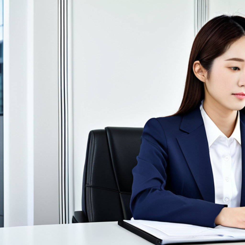**Prompt:** A Japanese businesswoman in a modest business suit, working at a desk in a modern Tokyo office, fully clothed, appropriate attire, safe for work, perfect anatomy, natural proportions, professional photography, high quality, family-friendly.
