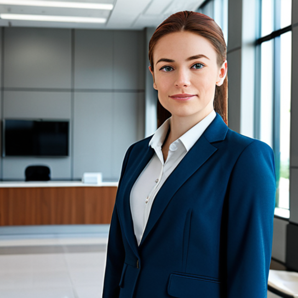 수렴적 사고와 감정 지능의 관계 - Business Professional**

"A confident businesswoman in a tailored, modest business suit, standing in...