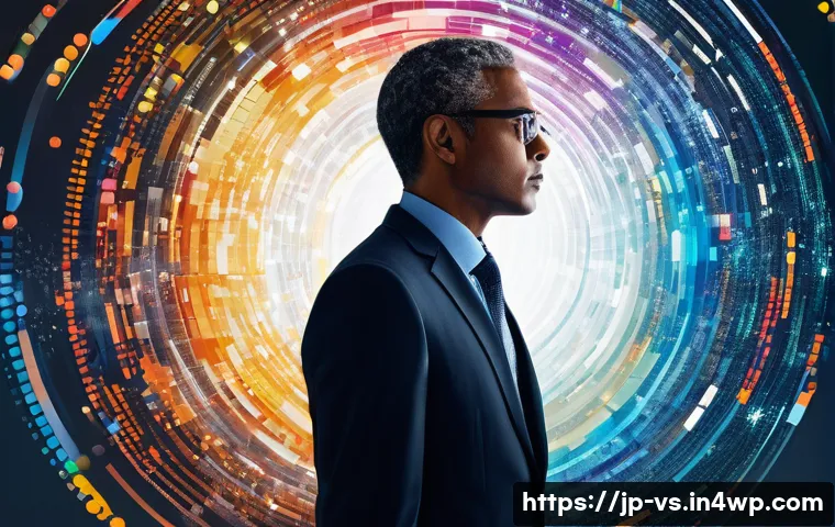 수렴적 사고를 통한 리더십 개발 - **Prompt 1: The Clarity Filter**
    A futuristic, highly detailed image showing a professional, div...