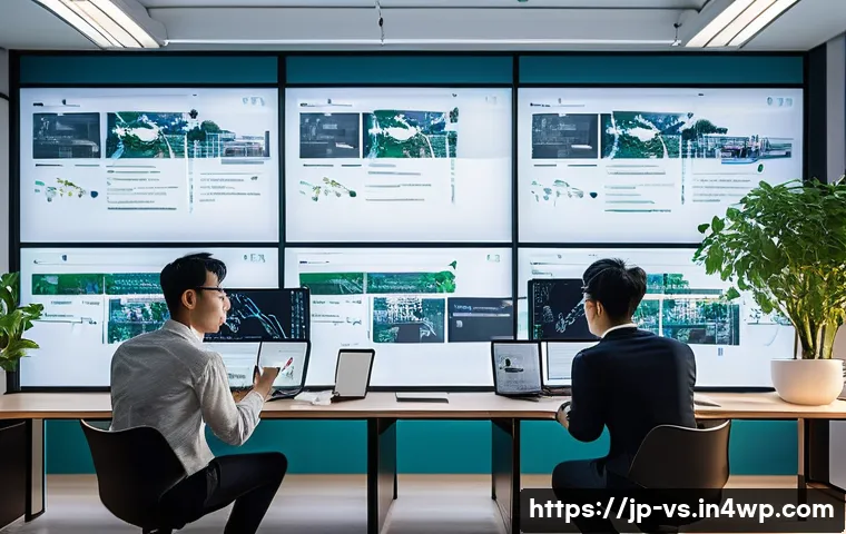 수렴적 사고의 국제적 사례 및 벤치마킹 - A modern Japanese startup office scene focusing on a diverse team of young professionals engaged in ...